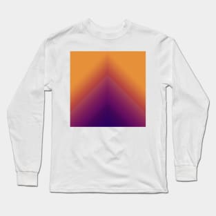 Peacock Ombre Orange Long Sleeve T-Shirt